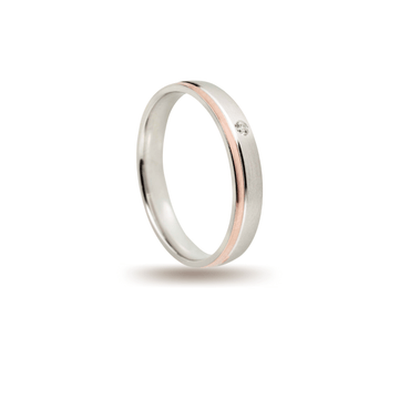 Βέρες Σετ Ροζ Χρυσές Λευκόχρυσες Ματ με Ζιργκόν MASCHIO FEMMINA F4422-CZ - themelidisjewels